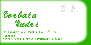 borbala mudri business card